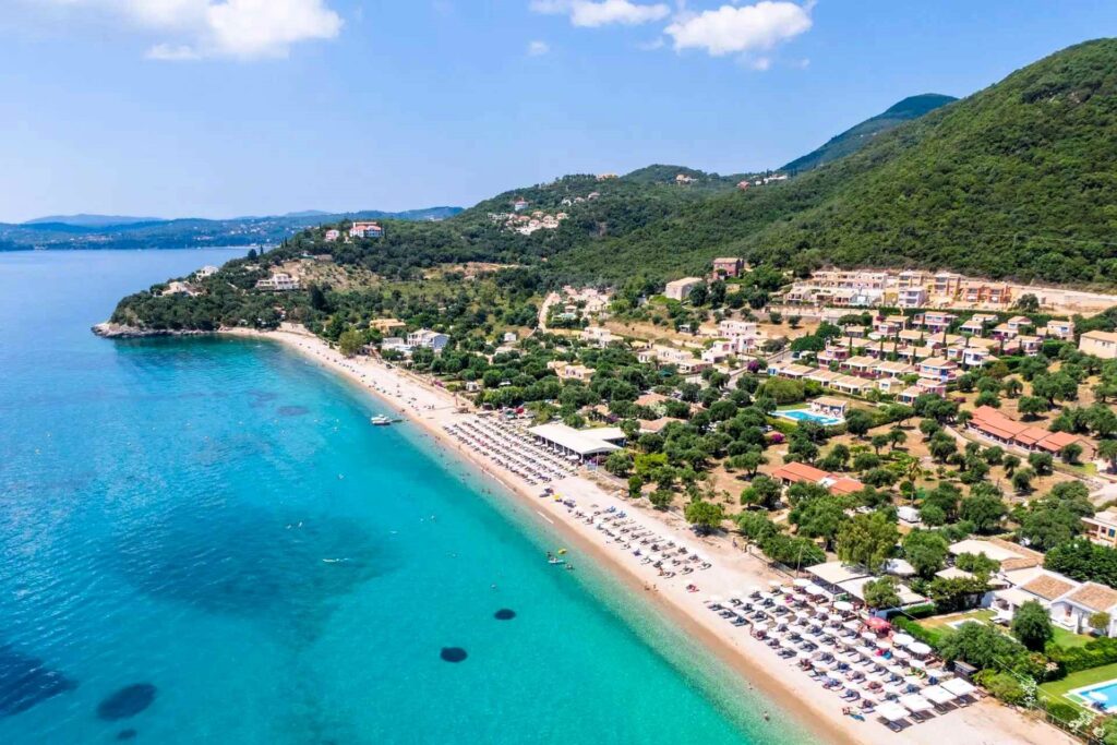 barbati-beach-corfu-aerial-view