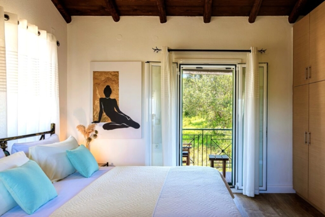 Villa Claire Corfu-Bedrooms-Sleeping Arrangements Bedroom 2 -Top Floor